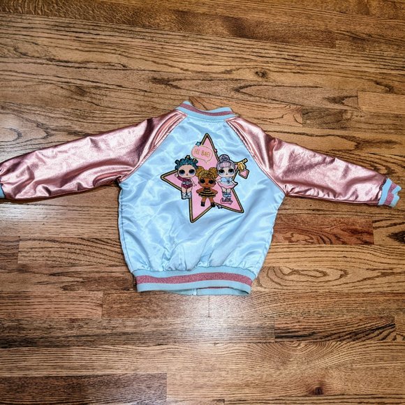 LOL SURPRISE DOLLS REVERSIBLE BOMBER JACKET - Used Like New Size 6 - Picture 2 of 7
